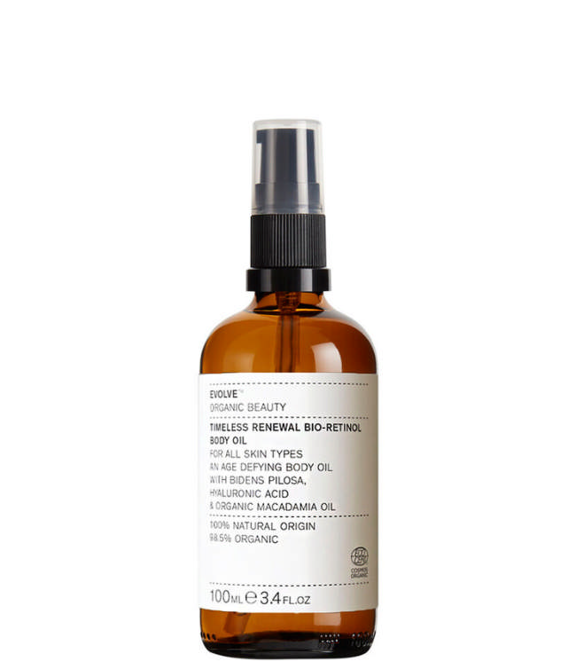 Evolve Organic Beauty Timeless Renewal Bio Retinol Body Oil, 100 ml.