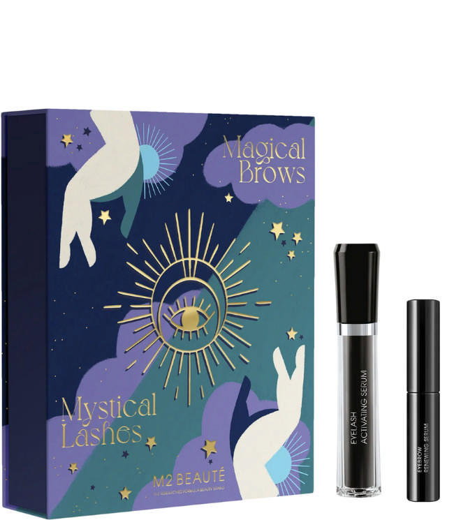 M2 Beauté Mystical Eyes gaveæske (Eyelash Activating Serum 4 ml. + Eyebrow Renewing Serum 1,5 ml.)