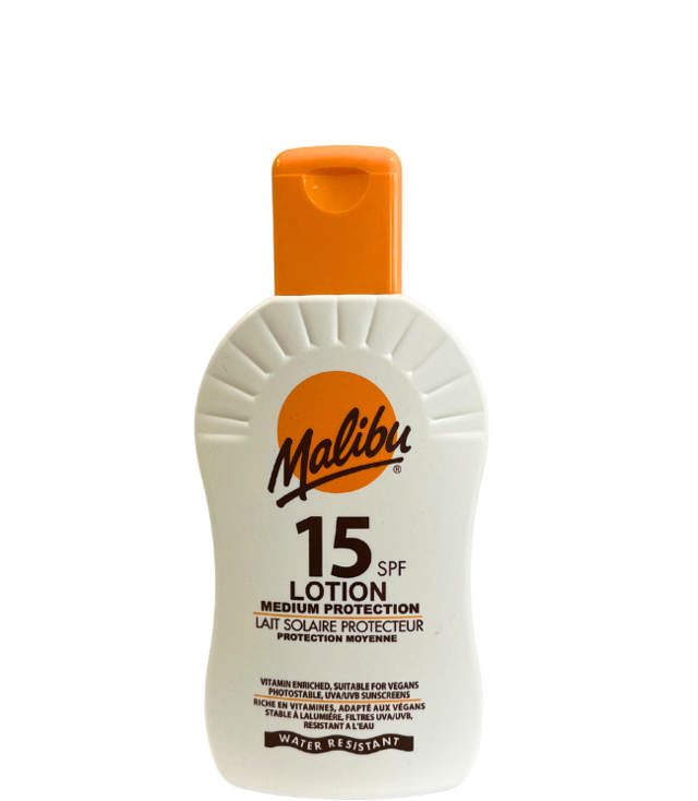 Malibu Protective Sun Lotion SPF15, 200 ml.