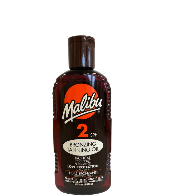 Malibu Bronzing Tanning Oil SPF2, 200 ml.