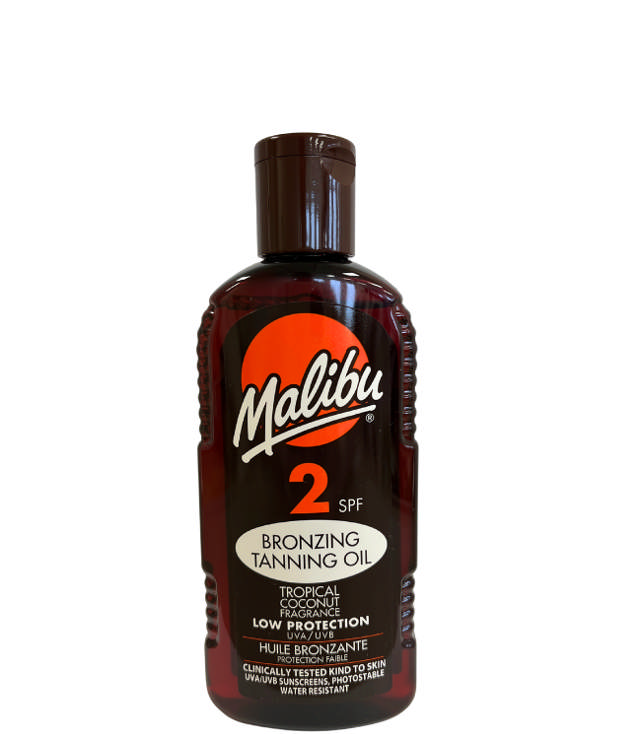 Malibu Bronzing Tanning Oil SPF2, 200 ml.