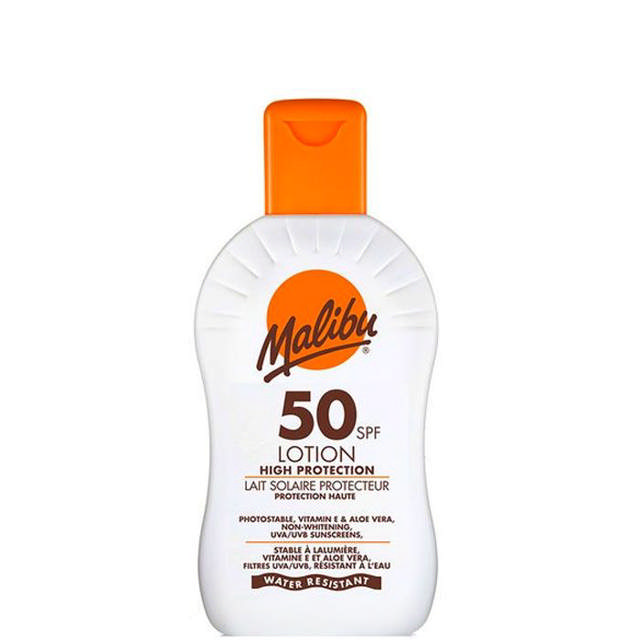 Malibu Protective Sun Lotion SPF50, 200 ml.