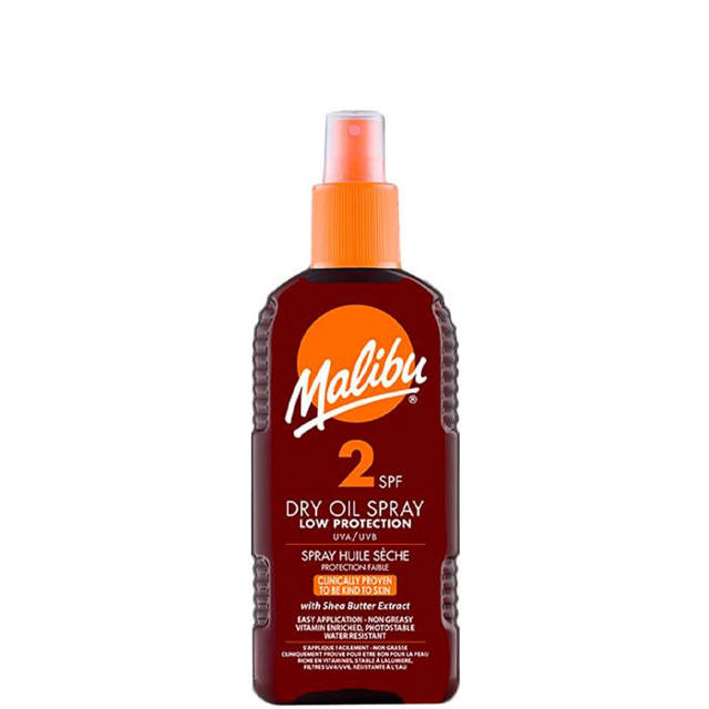 Malibu Dry Oil Spray SPF2, 200 ml.