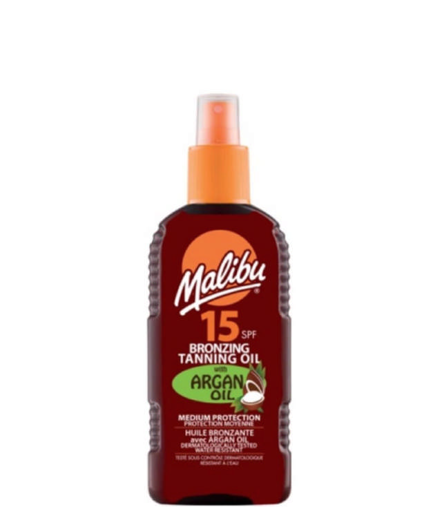 Malibu Bronzing Tanning Oil with Argan SPF15, 200 ml.