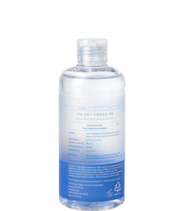 Mixsoon Glacier Water Hyaluronic Acid Serum, 300 ml.