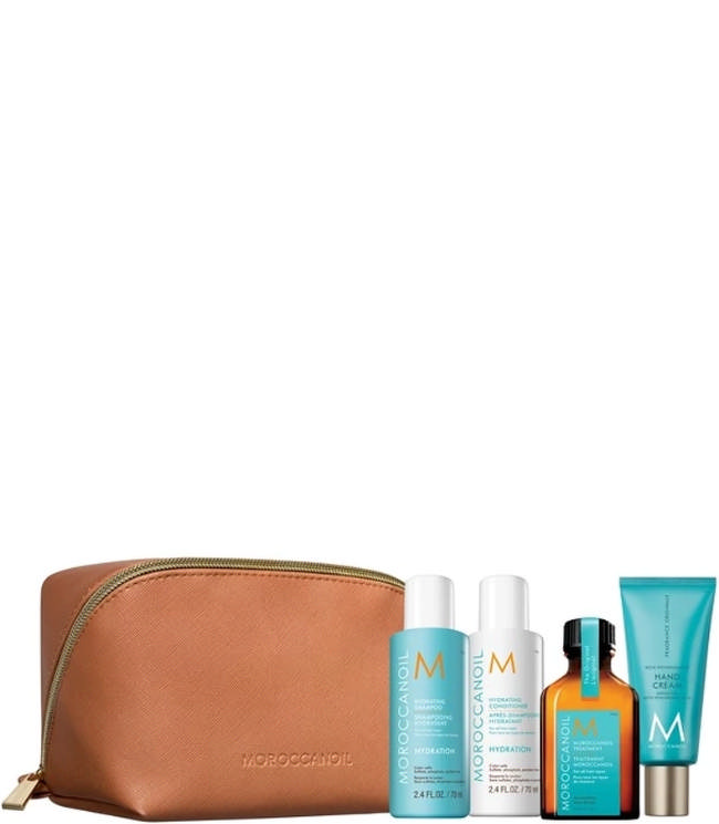 Moroccanoil Hydration Travel Kit - Shampoo 70 ml + Conditioner 70 ml + Treatment 25 ml + Hand cream 40 ml