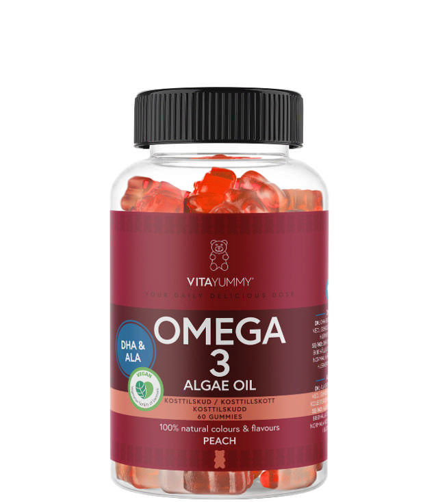 VitaYummy Omega 3, Peach, 60 stk.