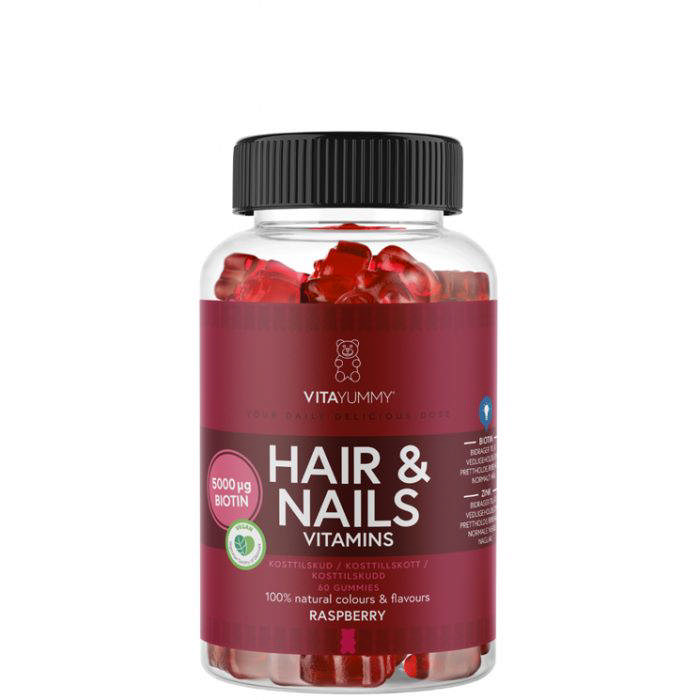 VitaYummy Hair & Nails Vitaminer, 60 stk.